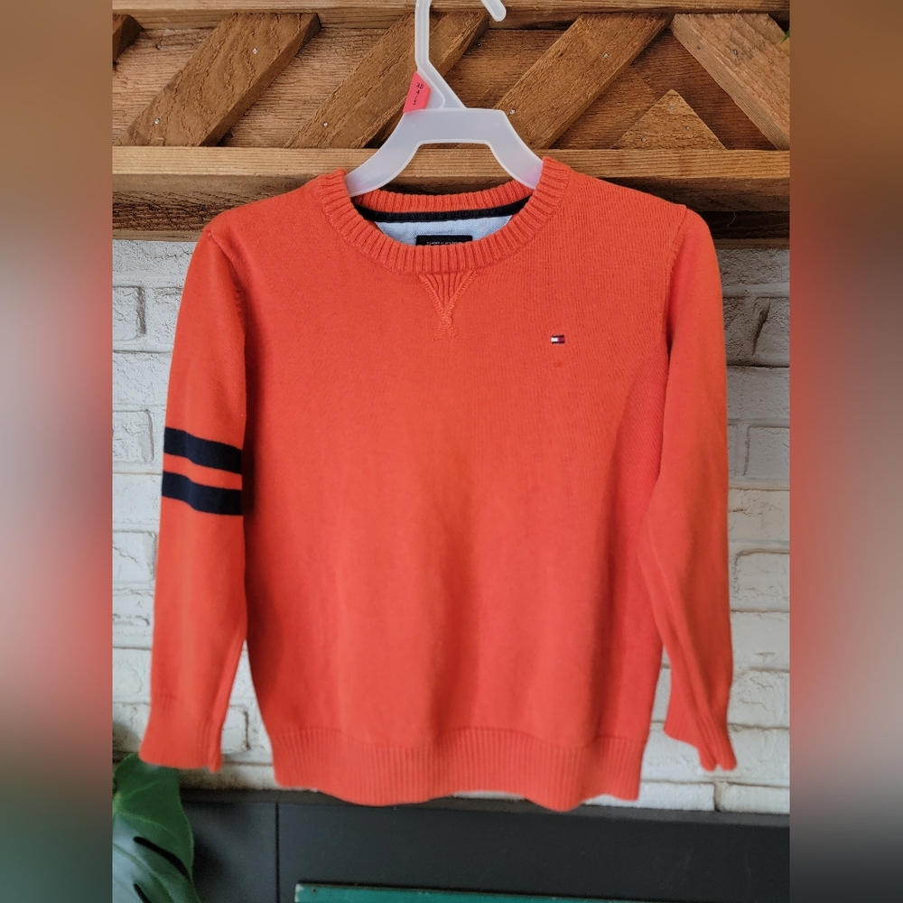 tommy hilfiger Boys Orange Preppy Sweater 6